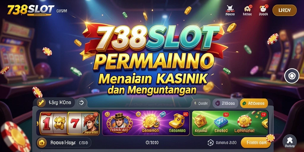 Tampilan gameplay yang mengagumkan dari 738SLOT dengan berbagai tema slot.