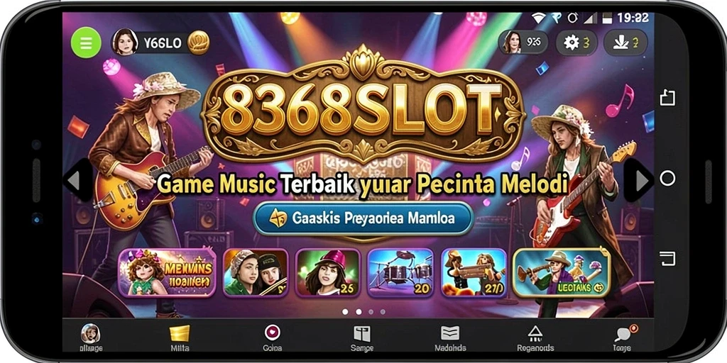 Screenshot gameplay 8368SLOT menunjukkan pengalaman bermain musik yang seru.