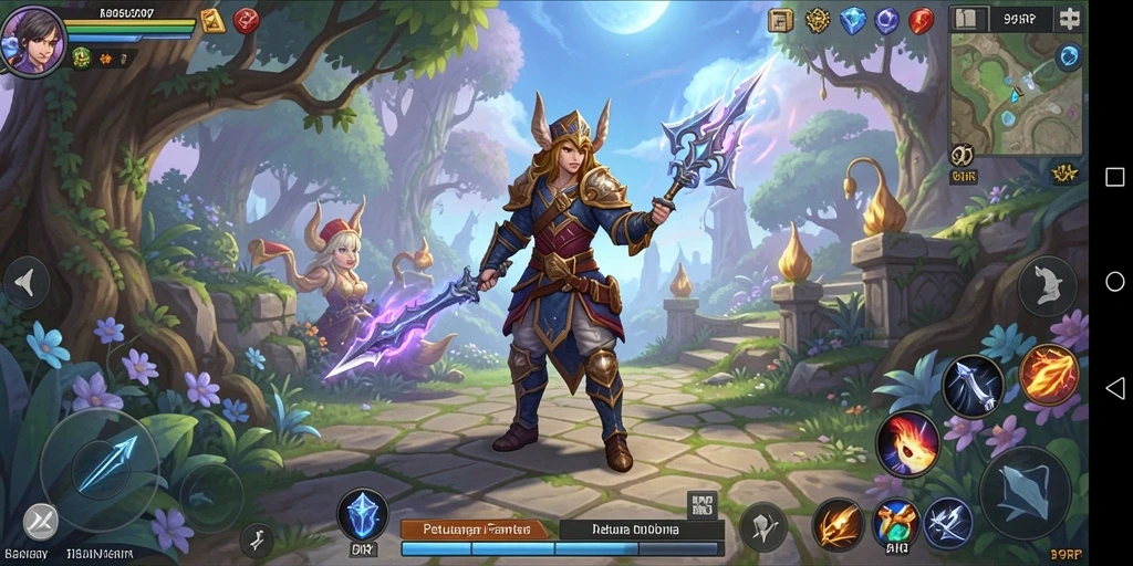 Tangkapan layar utama 99RP dengan aksi RPG yang mendebarkan.