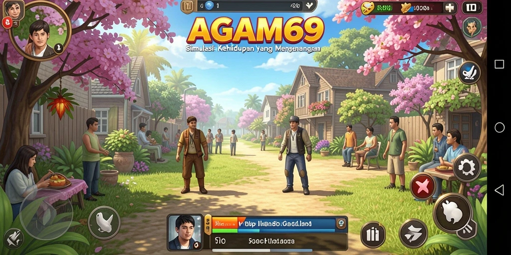 Tampilan screenshot AGAM69 menampilkan momen seru dalam simulasi kehidupan.