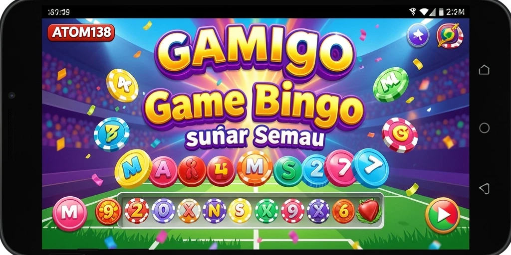 Tampilan seru gameplay Bingo di ATOM138.