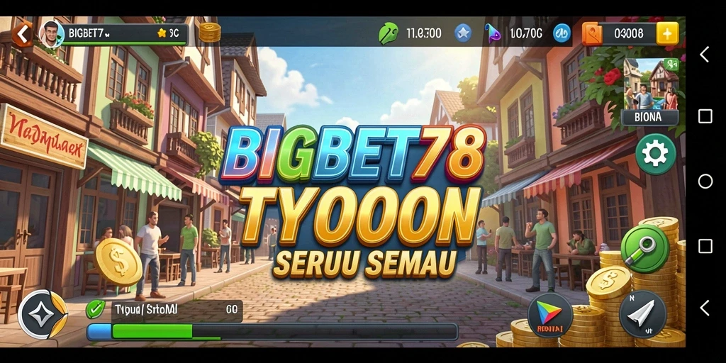 Tampilan gameplay BIGBET78 yang menarik dengan elemen Tycoon.