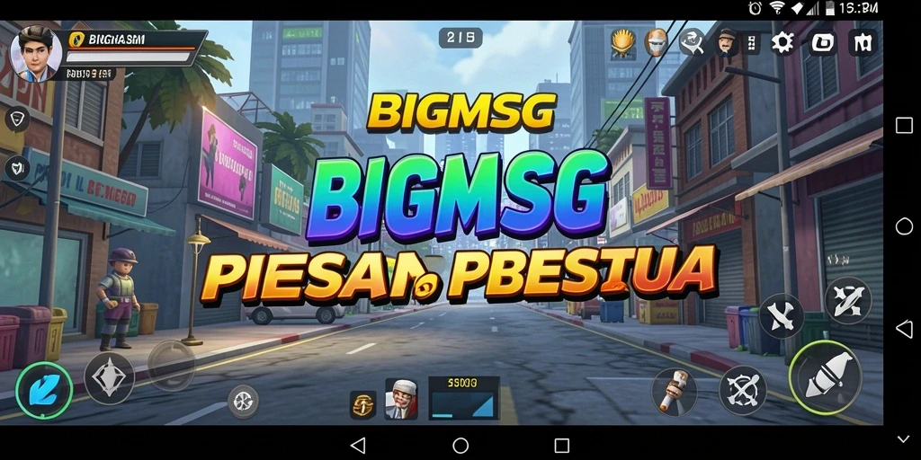 Tampilan gameplay <strong>BIGMSG</strong> yang menghadirkan pesan-pesan kreatif.