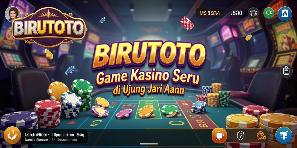 Screenshot gameplay BIRUTOTO menampilkan suasana Kasino yang mengasyikkan.