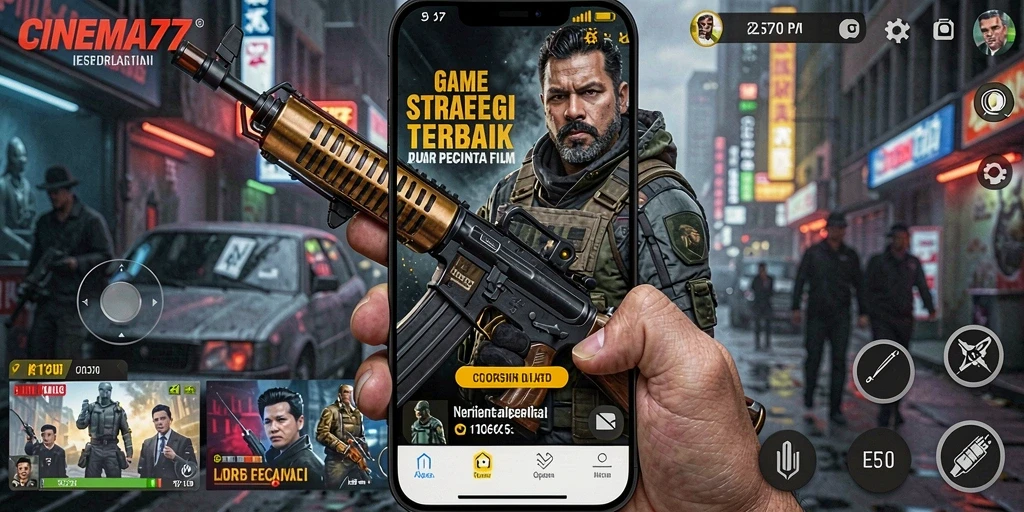 Tangkapan layar gameplay CINEMA77 menunjukkan proses pembuatan film yang menarik.