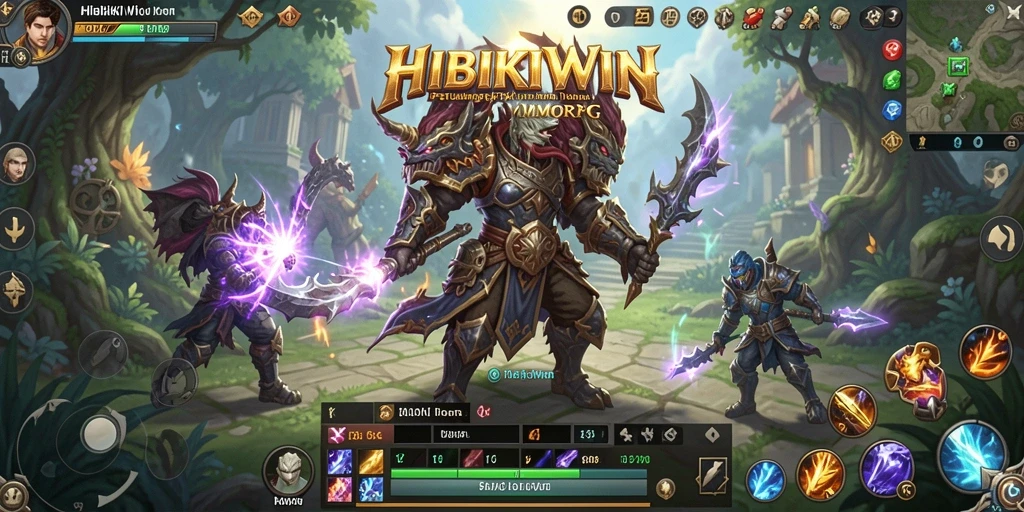Tampilan gameplay HIBIKIWIN yang mendebarkan dan seru.