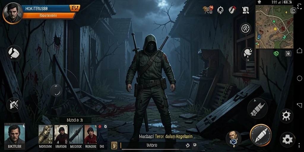 Screenshot utama HOKITERUS88 menampilkan momen menegangkan dalam gameplay horor.