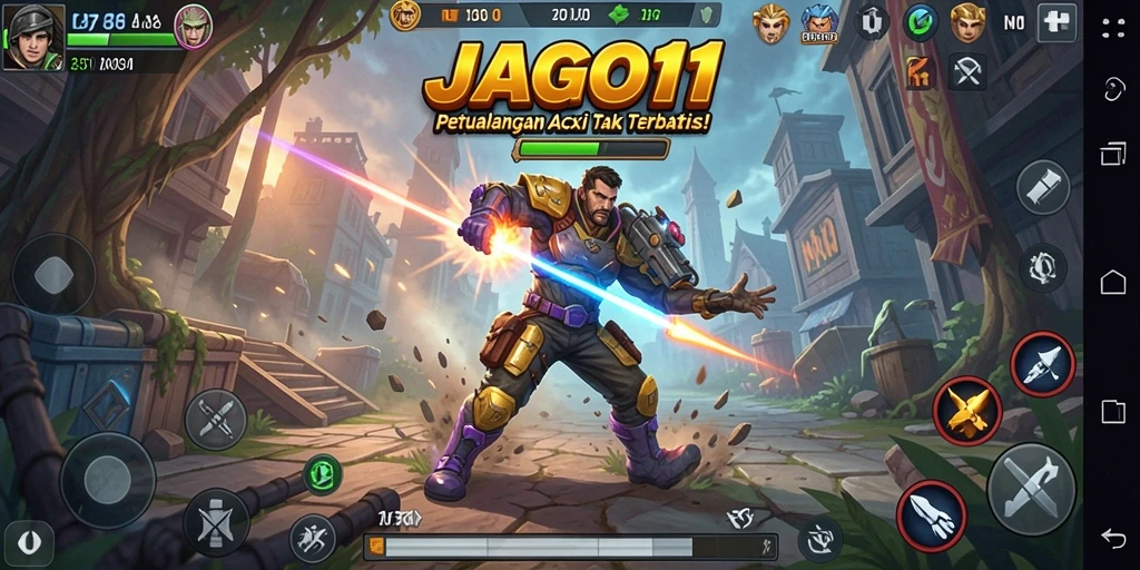 Tampilan gameplay seru dari JAGO11 dengan grafik 3D yang memukau.
