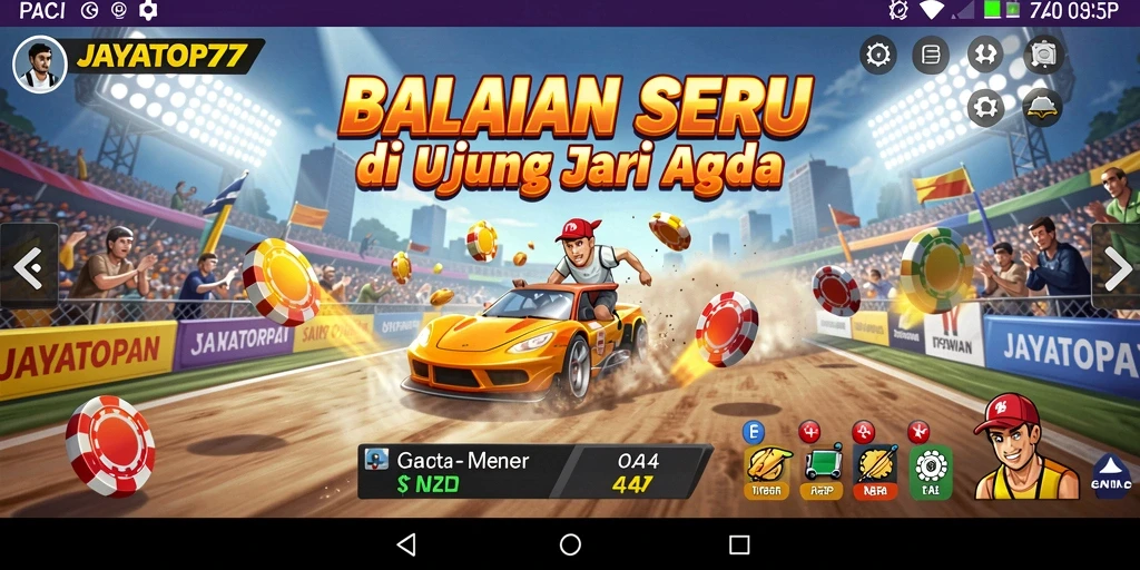 Gameplay JAYATOP77 yang seru dan menantang di lintasan balap.