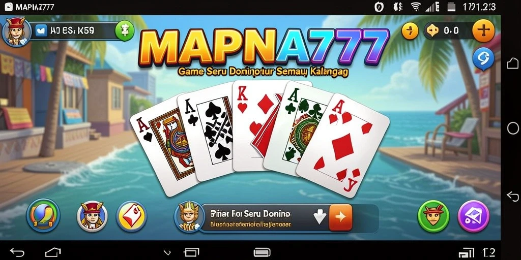 Tampilan menarik dari gameplay Domino di MAPNA777.
