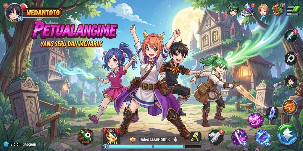 Tangkapan layar gameplay <strong>MEDANTOTO</strong> dengan pertempuran karakter anime yang mendebarkan.
