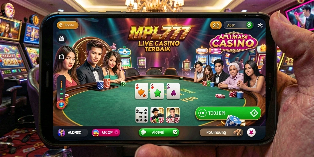 Tampilan gameplay Live Casino yang memukau dan interaktif di MPL777.