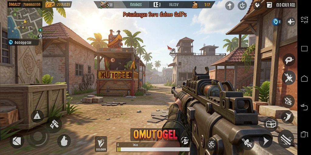Tampilan gameplay seru dalam OMUTOGEL yang mendebarkan.