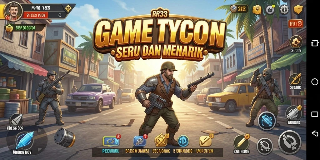 Tampilan gameplay RR33 yang mengasyikkan dan penuh strategi Tycoon.