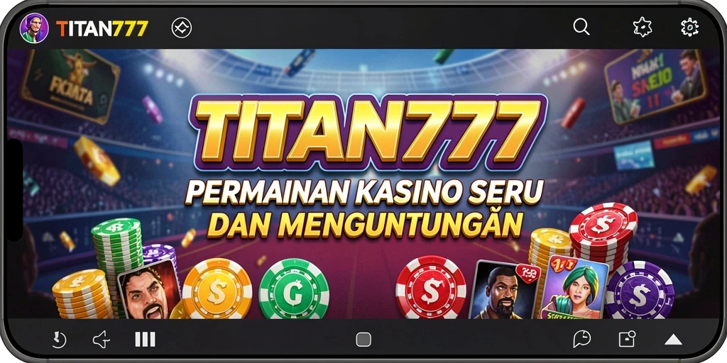 Menggambarkan gameplay seru di TITAN777 yang memikat para pemain Kasino.